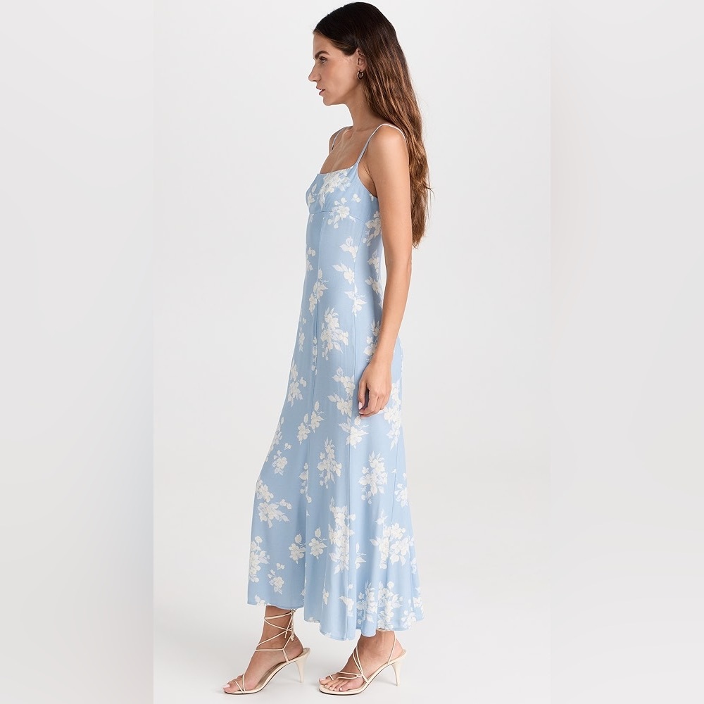 Reformation Liya Dress Bijou Blue‎ dress gown size 6 - Picture 3 of 5
